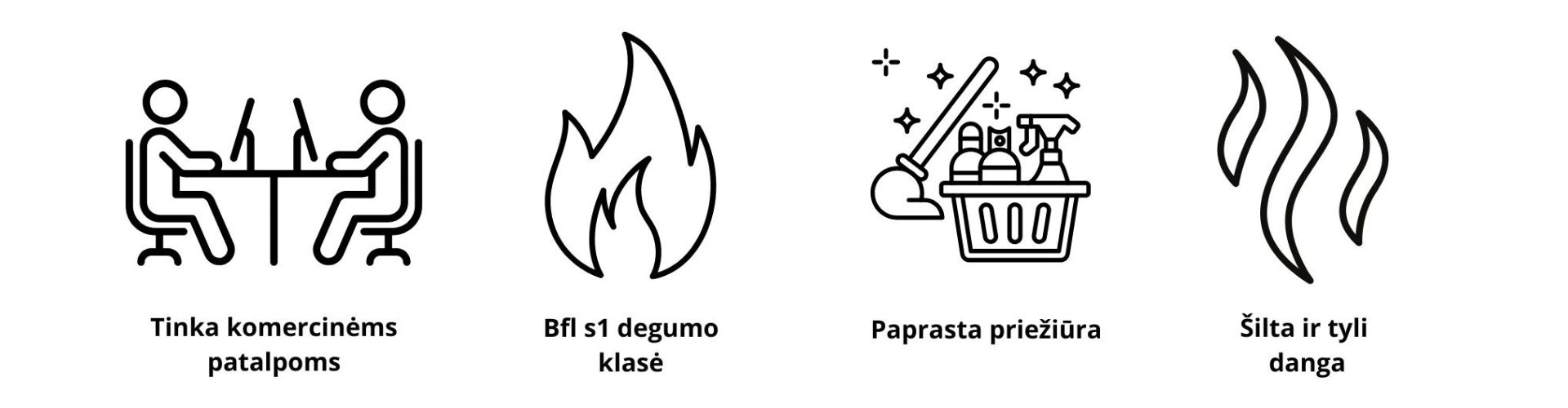 Kiliminių plytelių Maverick savybės