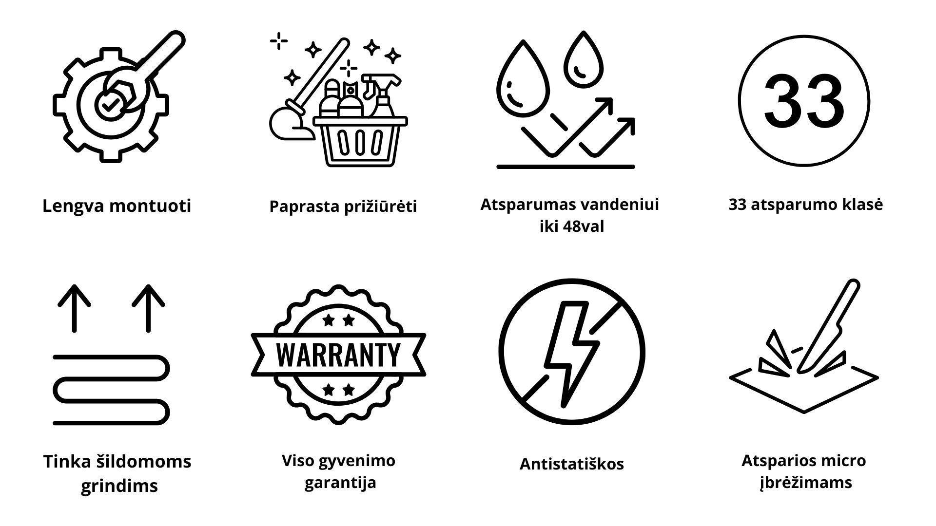 parador laminuotų grindų savybės