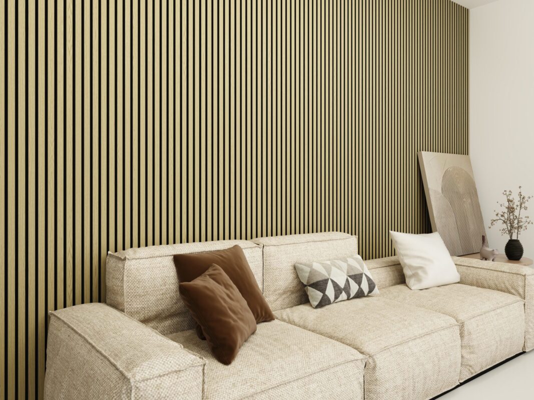 Akustinė plokštė su medžio lukšto padengimu – Ąžuolas - Image 3