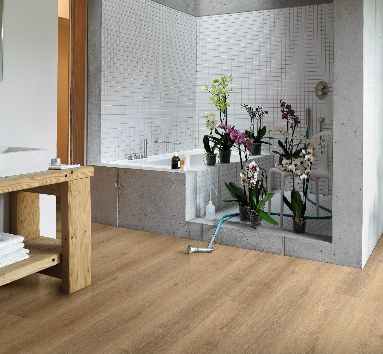 Vinilinė grindų danga su click sistema ir integruotu paklotu Parador Oak Royal light-limed 1744631