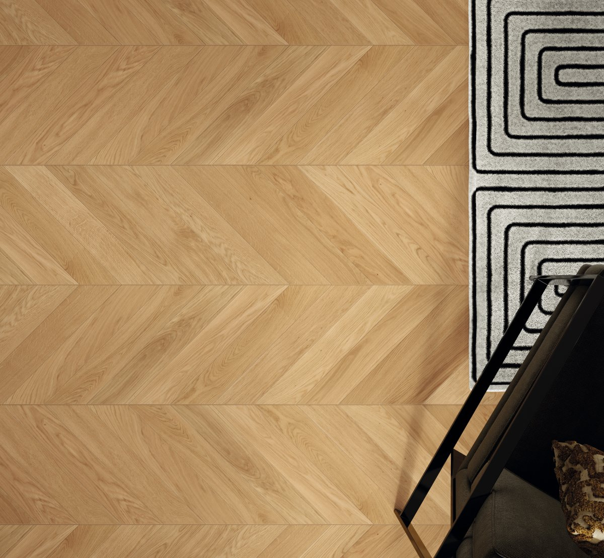 Prancūziškos eglutės medinės grindys Parador Chevron Oak Natur 1748484