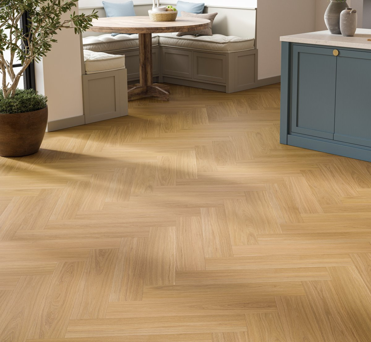 Eglutės rašto vinilinės grindys Parador Oak Oxford caramel brown 1748856