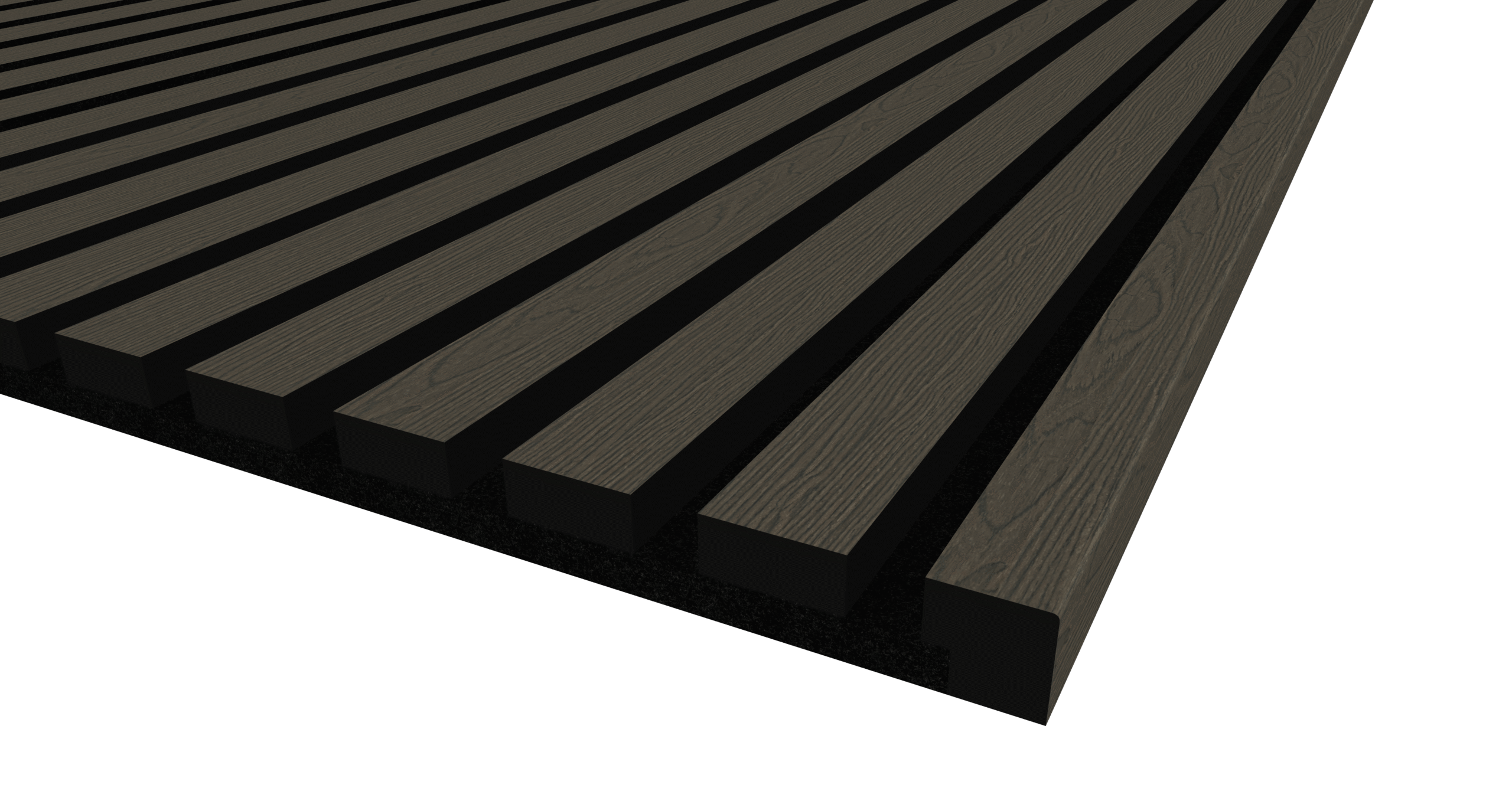 Užbaigimo profilis akustinei tašelių plokštei Degintas riešutas 7143