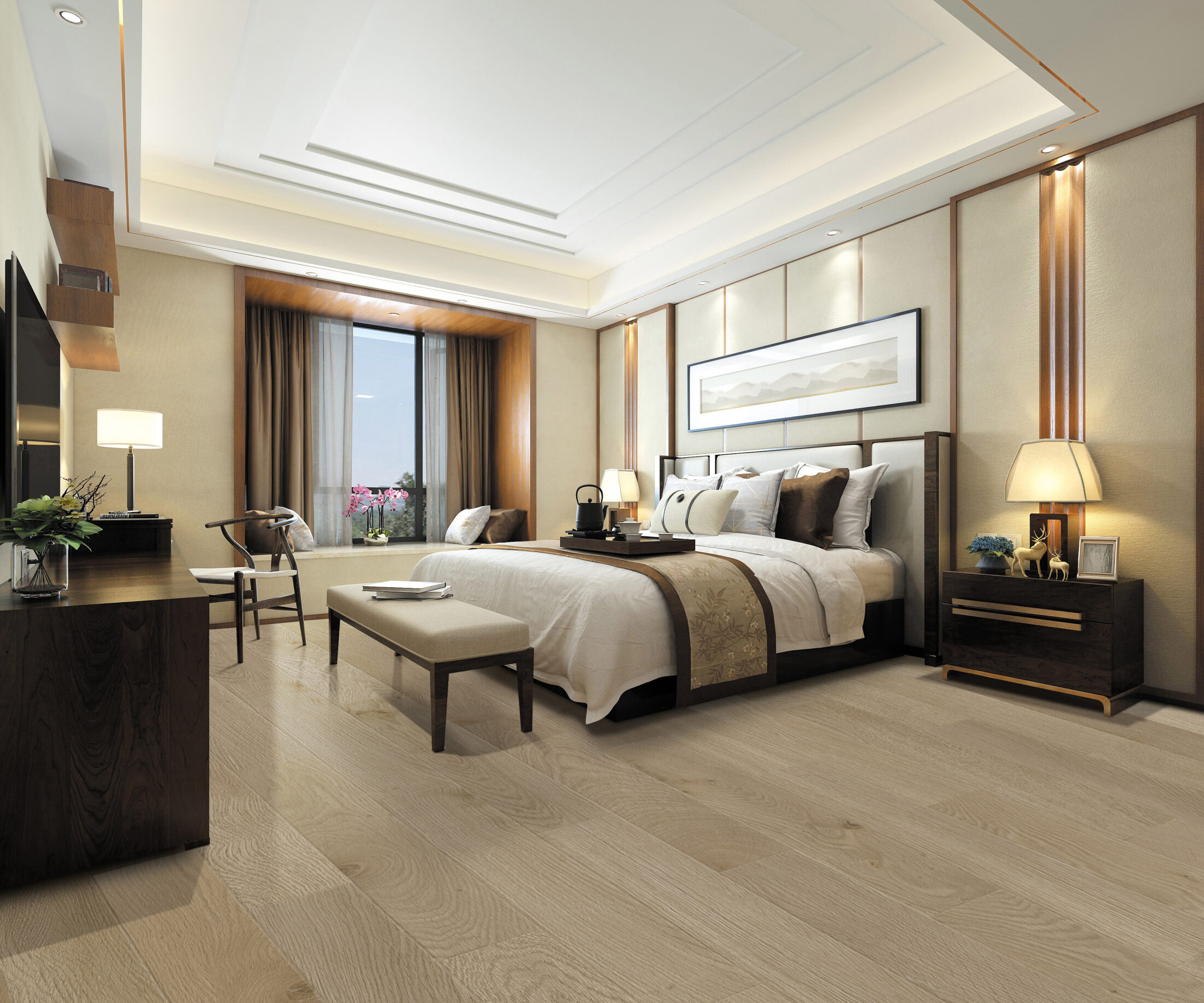 Vinilinių grindų Arizona oak vizualizacija