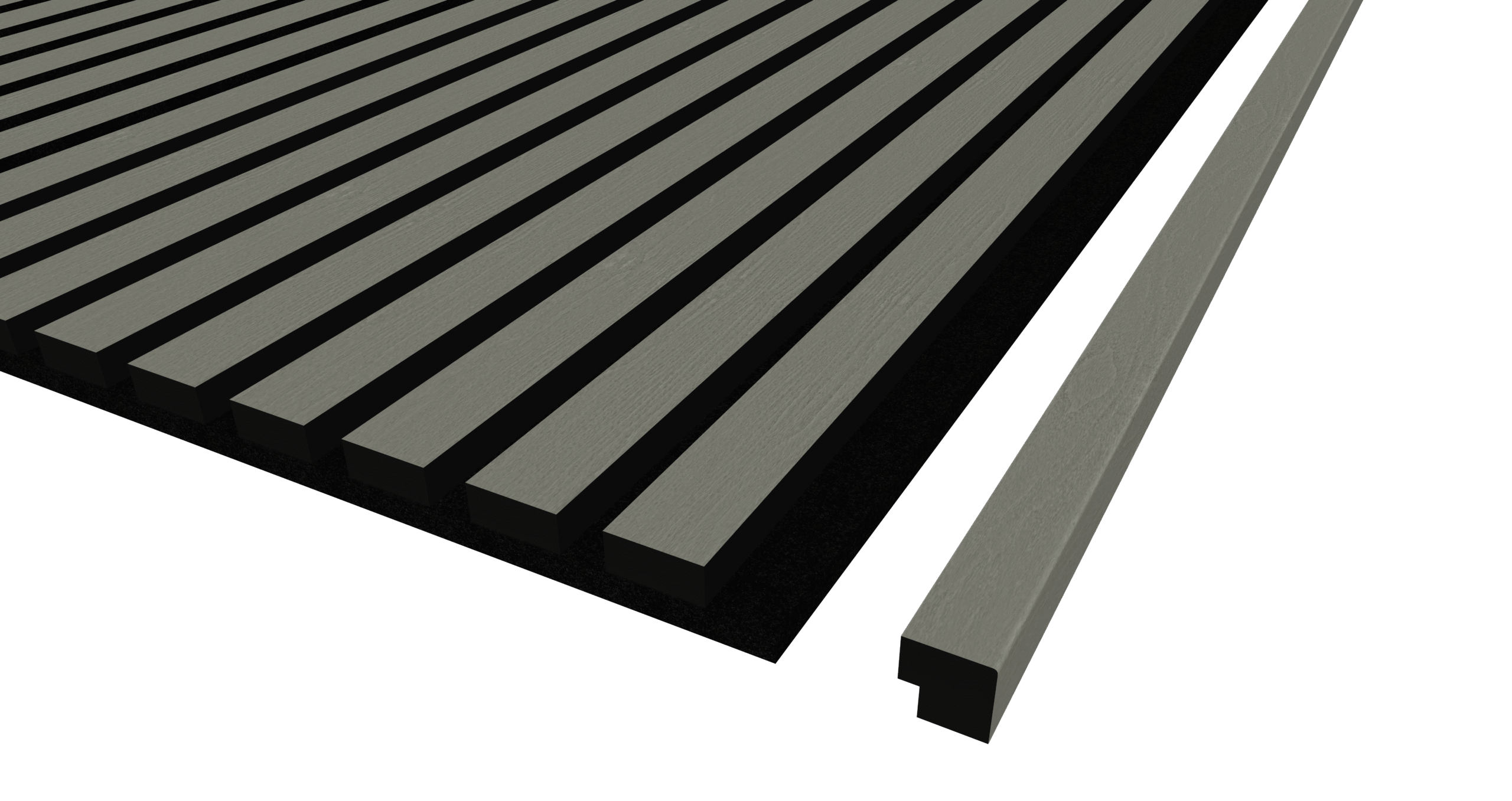 Akustinių panelių žbaigimo profilis - Pilkasis ąžuolas