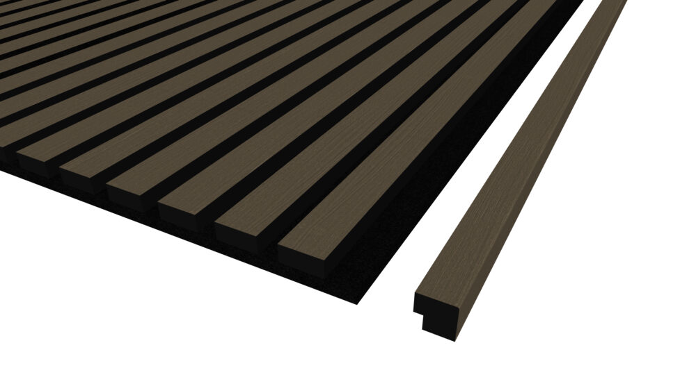 Užbaigimo profilis akustinei panelei sienoms Degintas ąžuolas