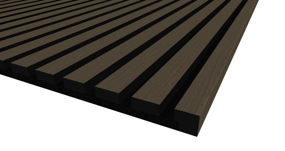 Užbaigimo profilis akustinei tašelių plokštei Degintas ąžuolas