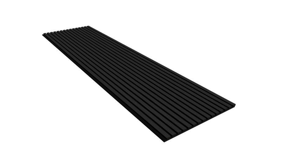 Akustinė plokštė sienoms su natūralaus medžio padengimo tašeliais - spalva Juodasis ąžuolas