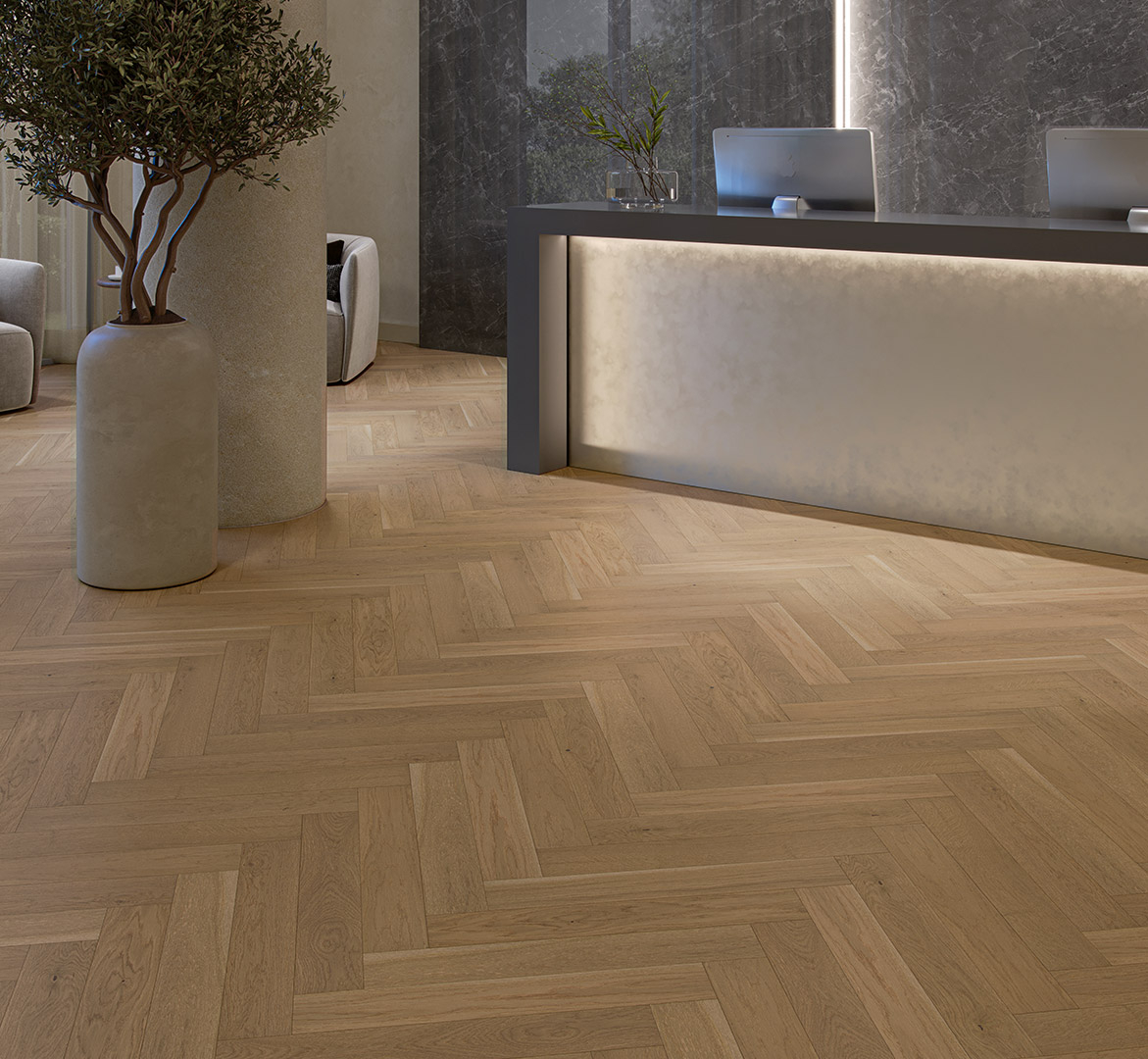 Medinės grindys eglute Parador Oak nougat 1739933