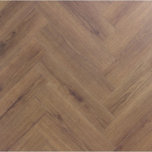 Eglutės rašto laminuotos grindys su atsparumu vandeniui (rudos spalvos) Alsaflooring Liberte Herringbone 613