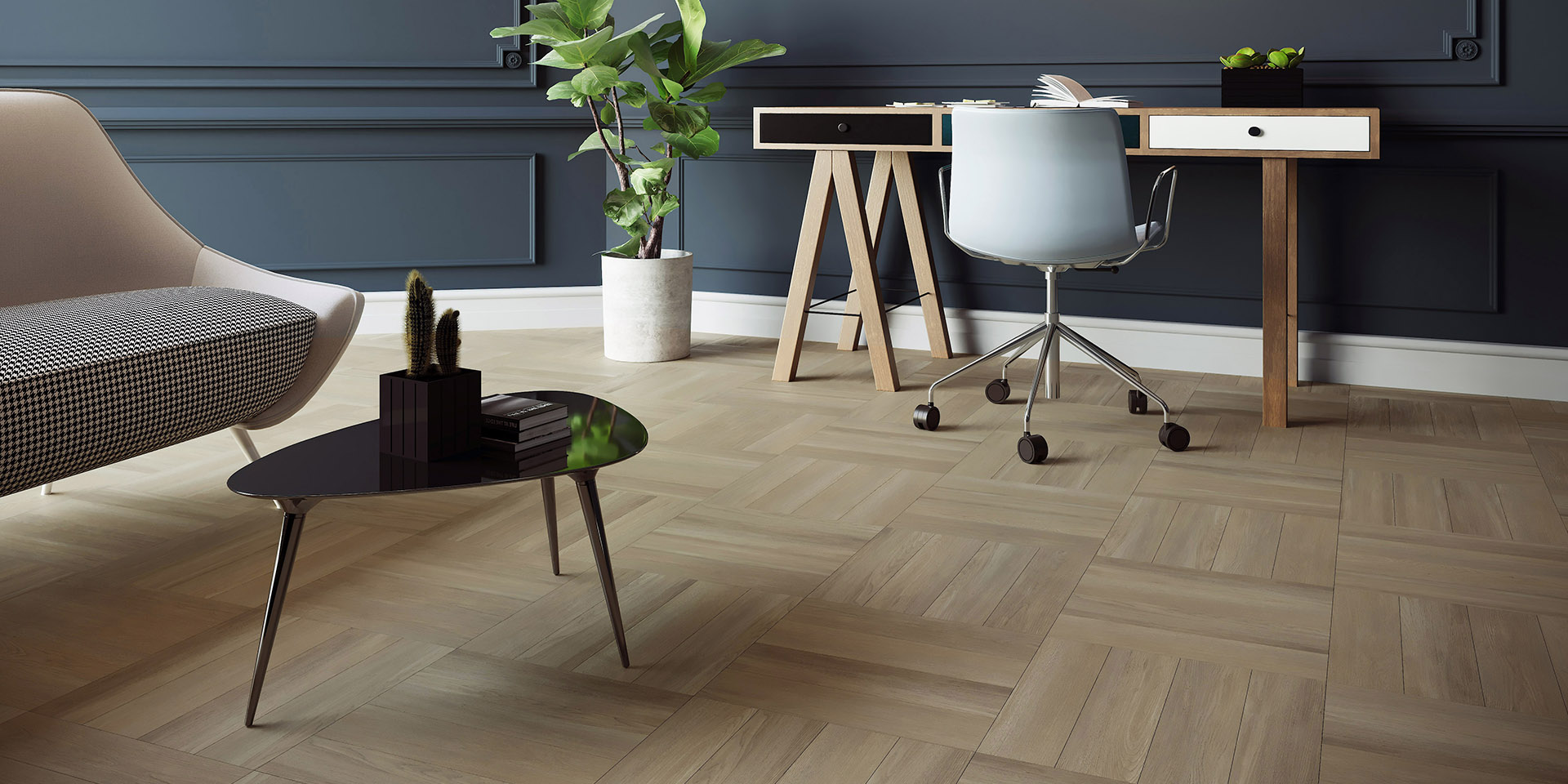 Invictus dryback New England Oak Parquet - Sand