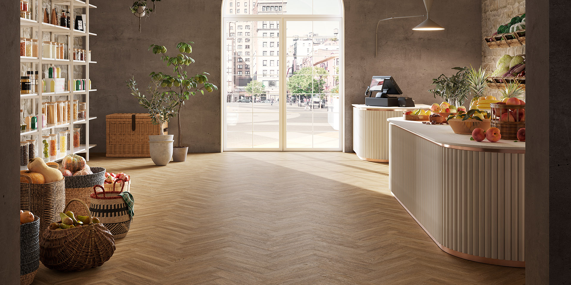 Invictus dryback New England Oak Parquet - Toffee