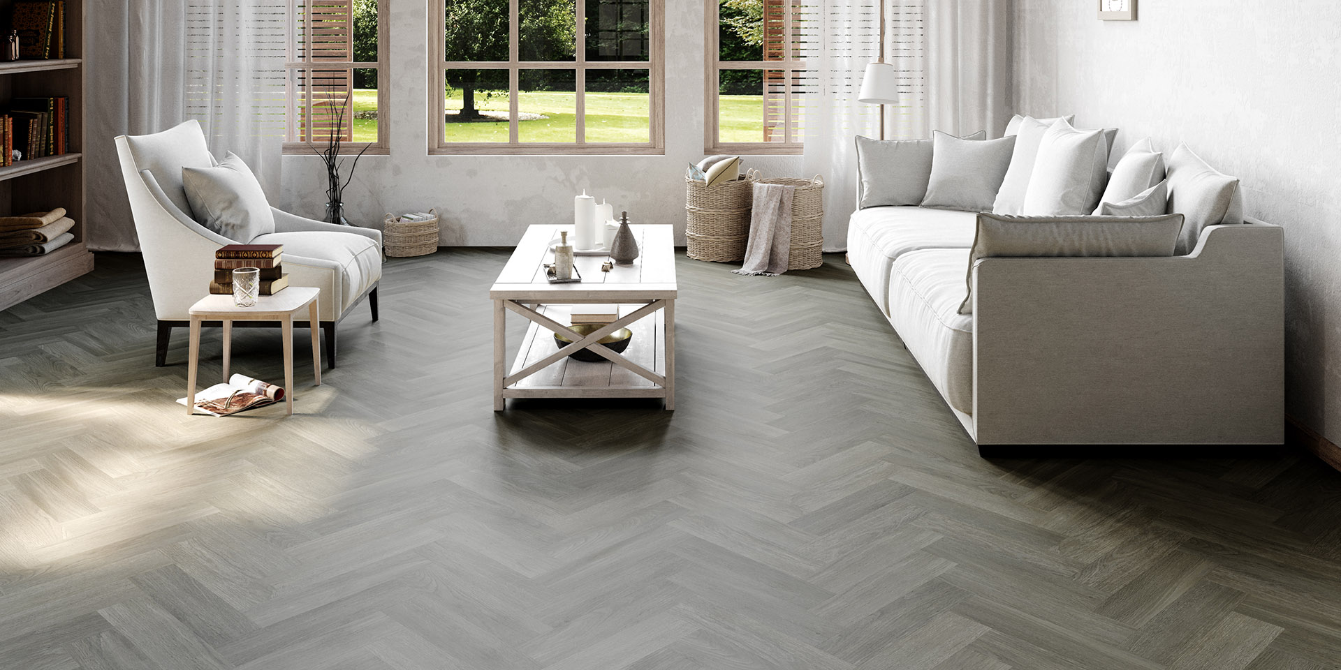 Invictus dryback New England Oak Parquet - Misty